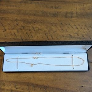 Delicate Gold Pendant Necklace with Clear Stone - Women's Jewelry